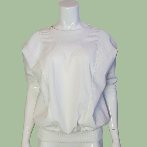 Vintage Tops - Vintage 80s Lavon White Dolman Sleeve Top